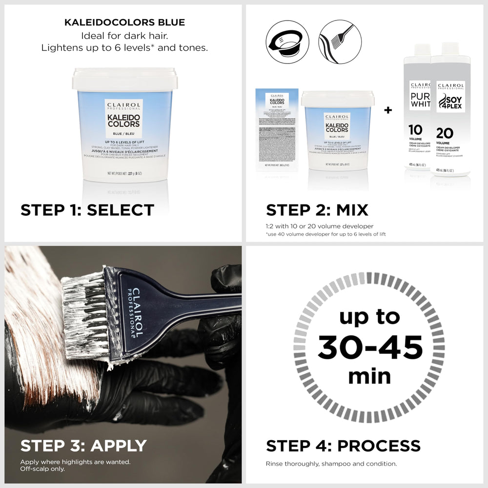 Mixed Kaleidocolors and developer in bowl ready to apply, Clairol professional