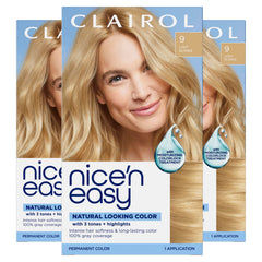 Clairol Nice'n Easy front packaging showing shade and pack benefits