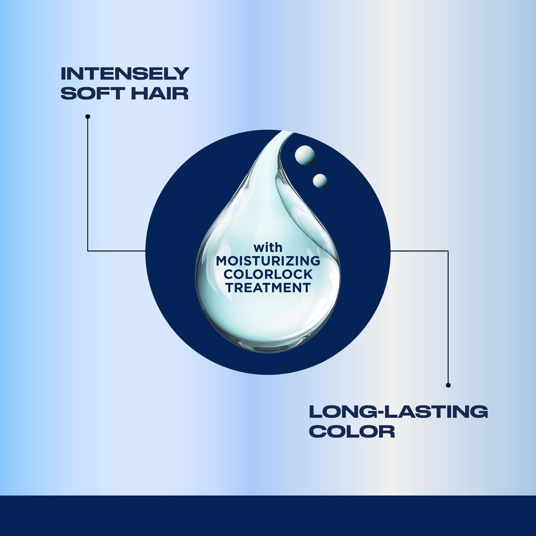 Light-reflective hair finish showing Clairol shine and smoother texture