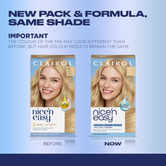 Clairol Nice'n Easy applied on hair showing even coverage benefit
