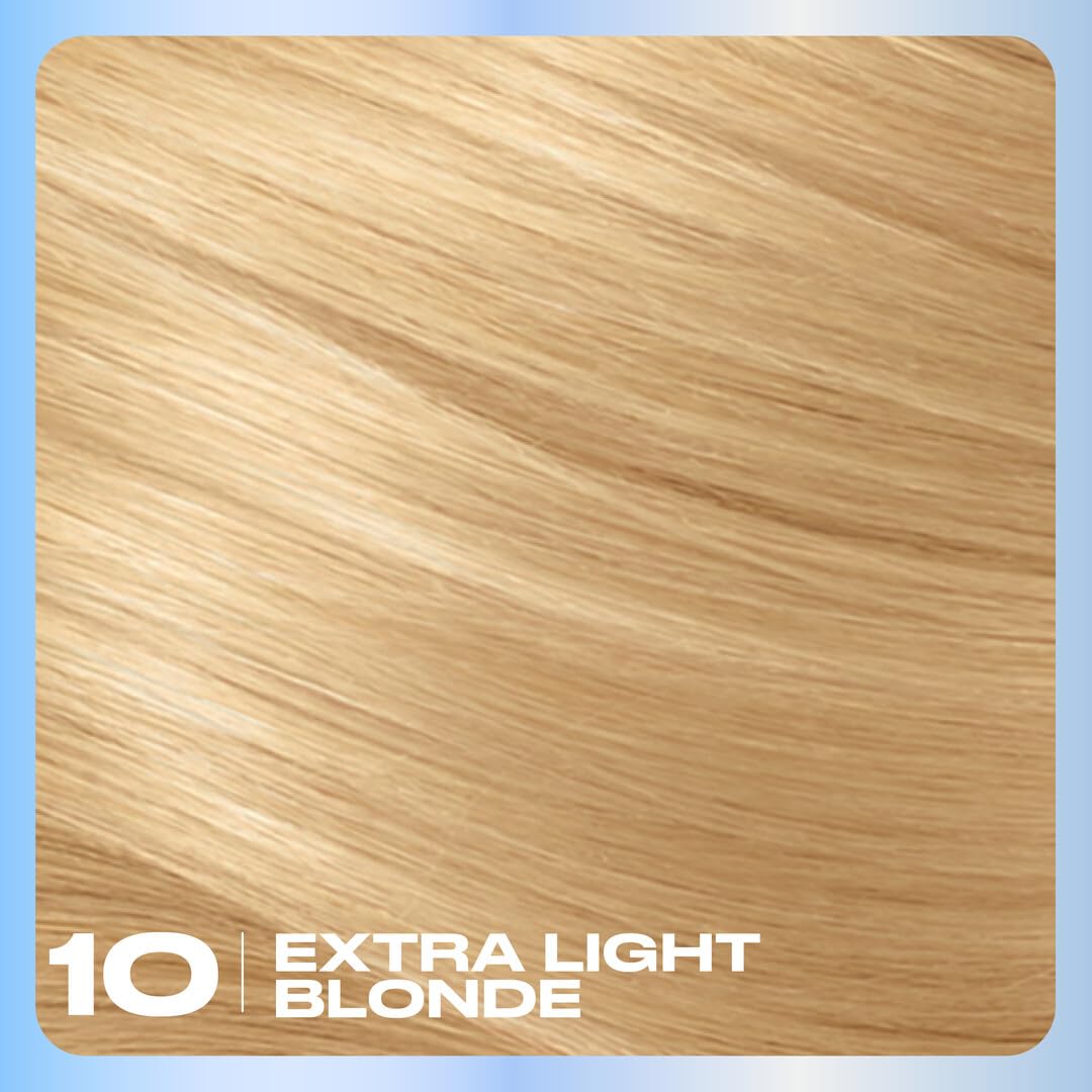 Close-up of hair texture after Clairol Nice'n Easy for smoother finish