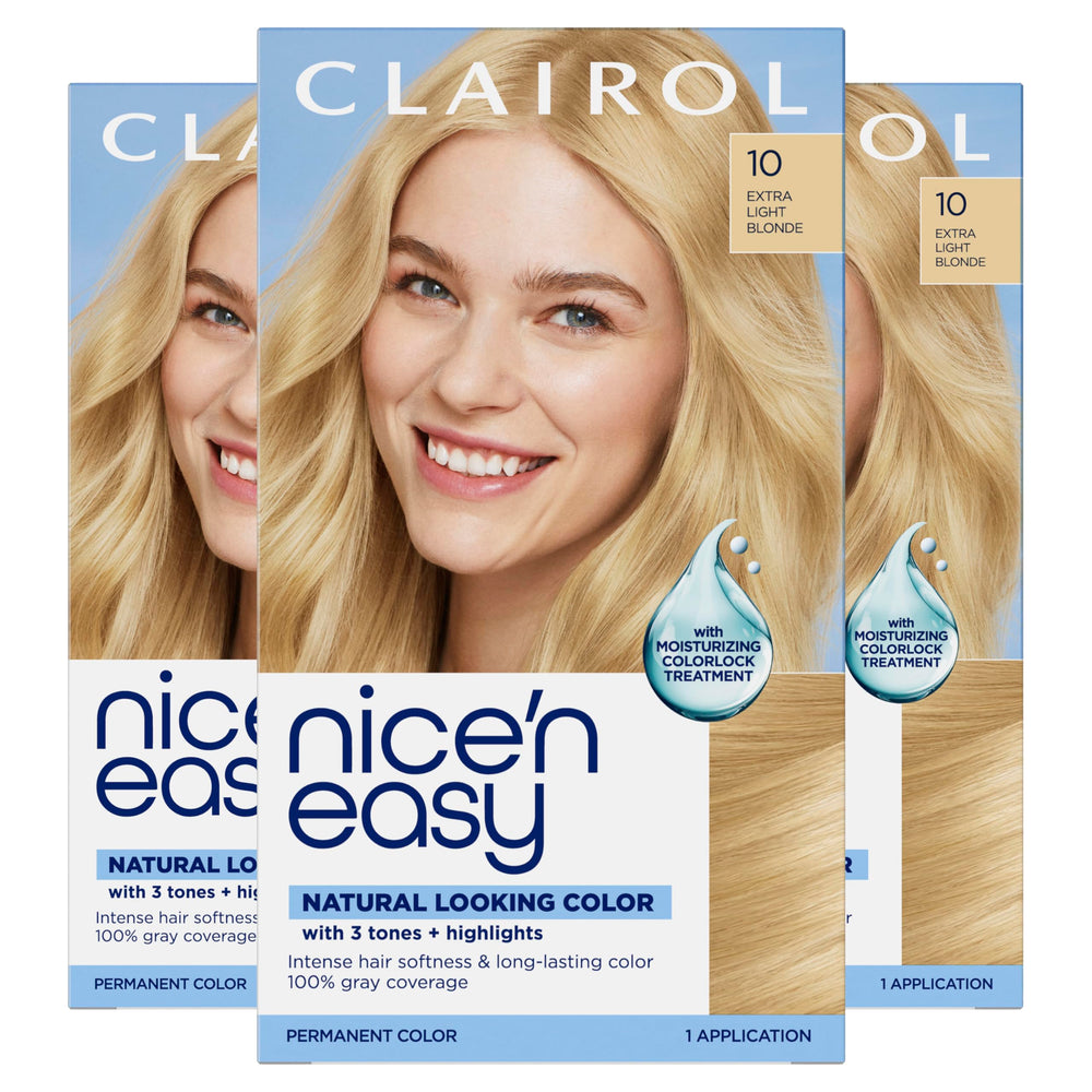 Clairol Nice'n Easy front box showing shade and benefit