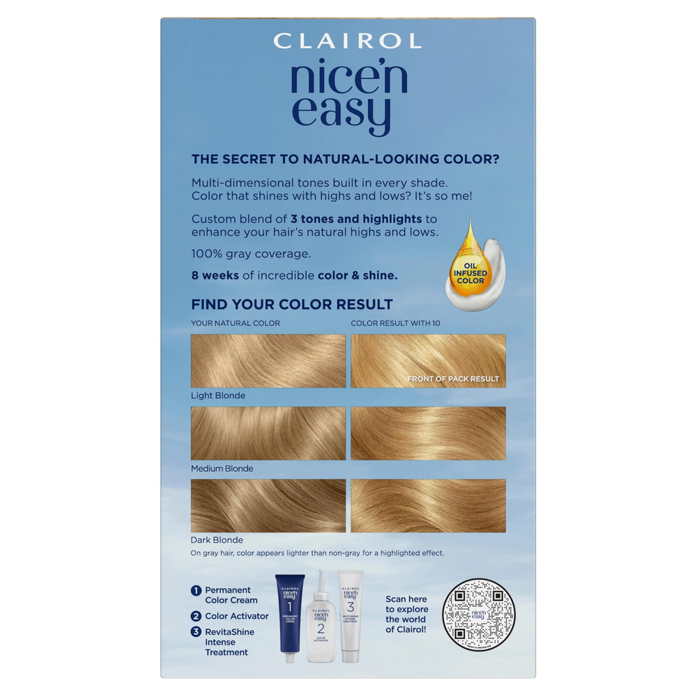 Clairol Nice'n Easy kit components laid out for easy application
