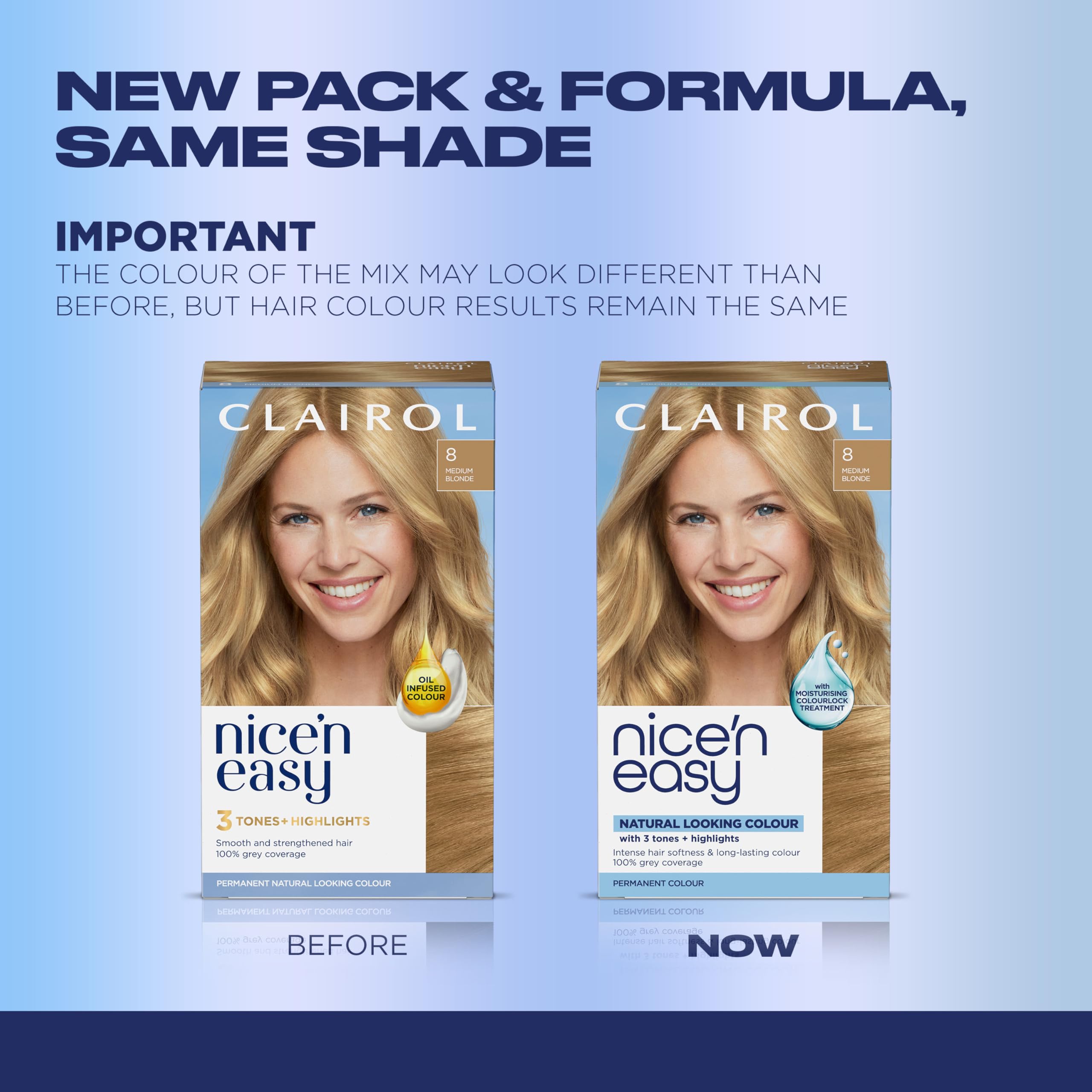 Clairol kit contents laid out, displaying all included application items