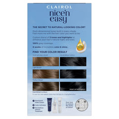 Three Clairol Nice'n Easy boxes stacked to show value and repeat applications