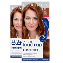 Clairol product box showing 6R light auburn, clear product info and benefit