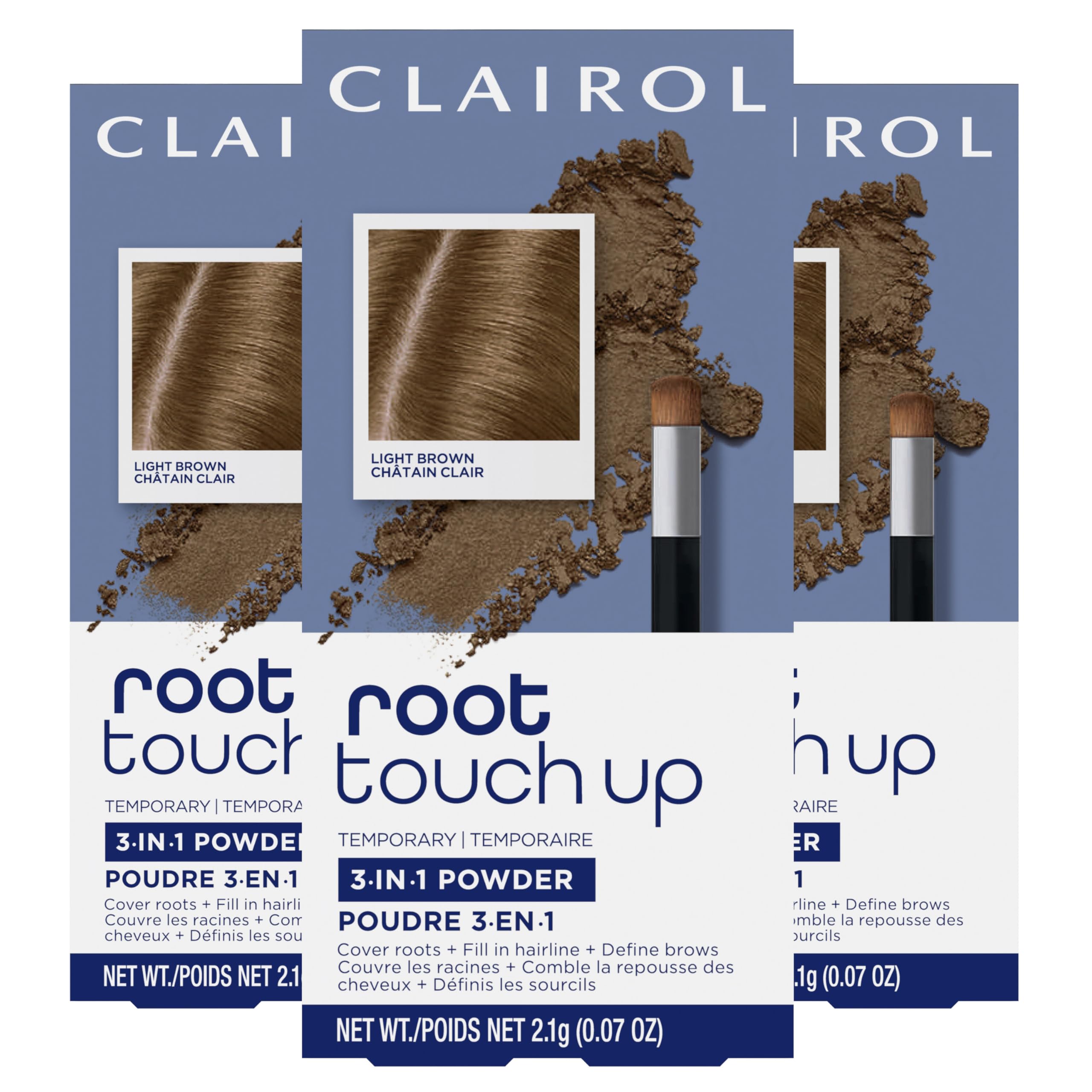 Clairol compact front view showing compact design and quick concealment