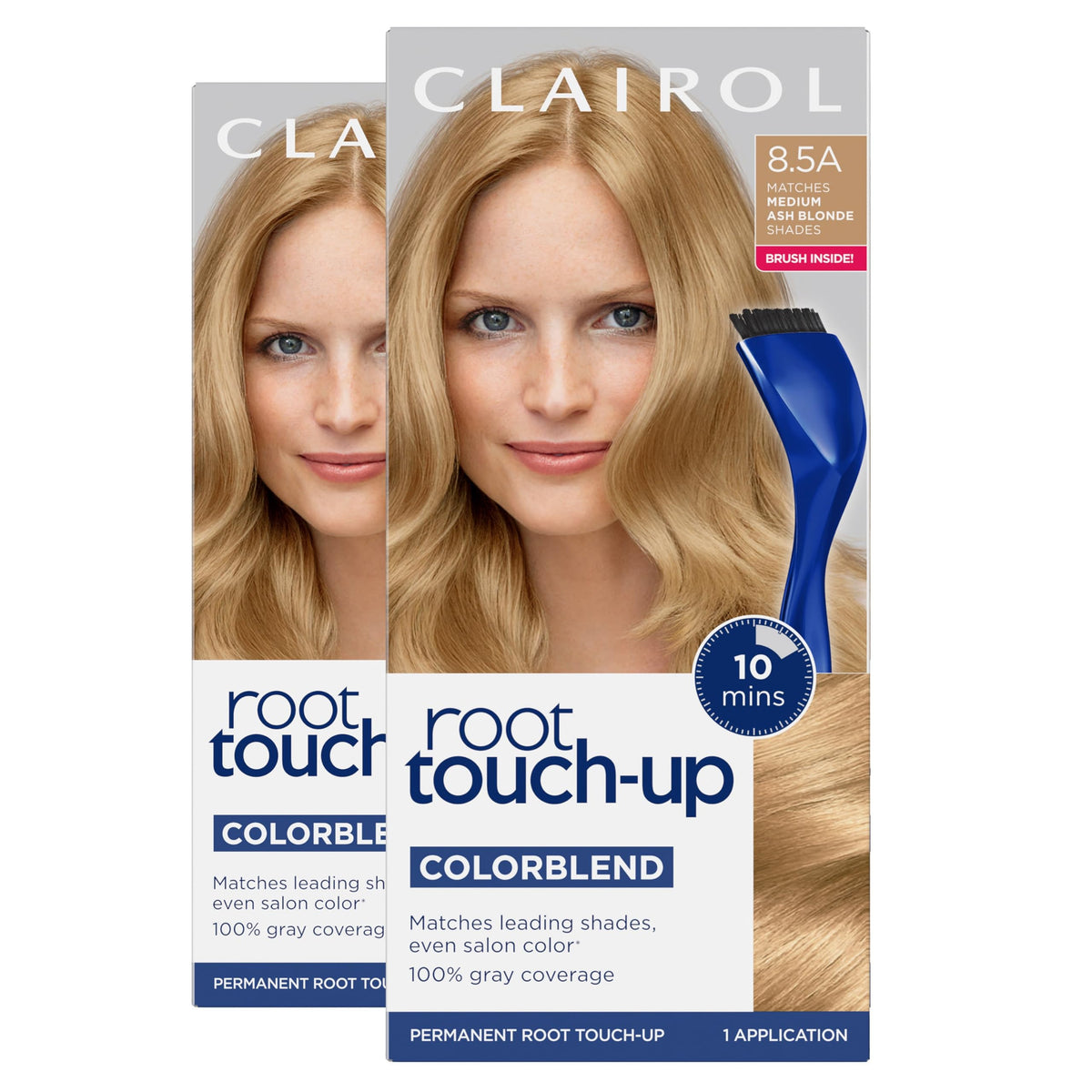 Clairol front packaging of root touch up showing clear product benefits