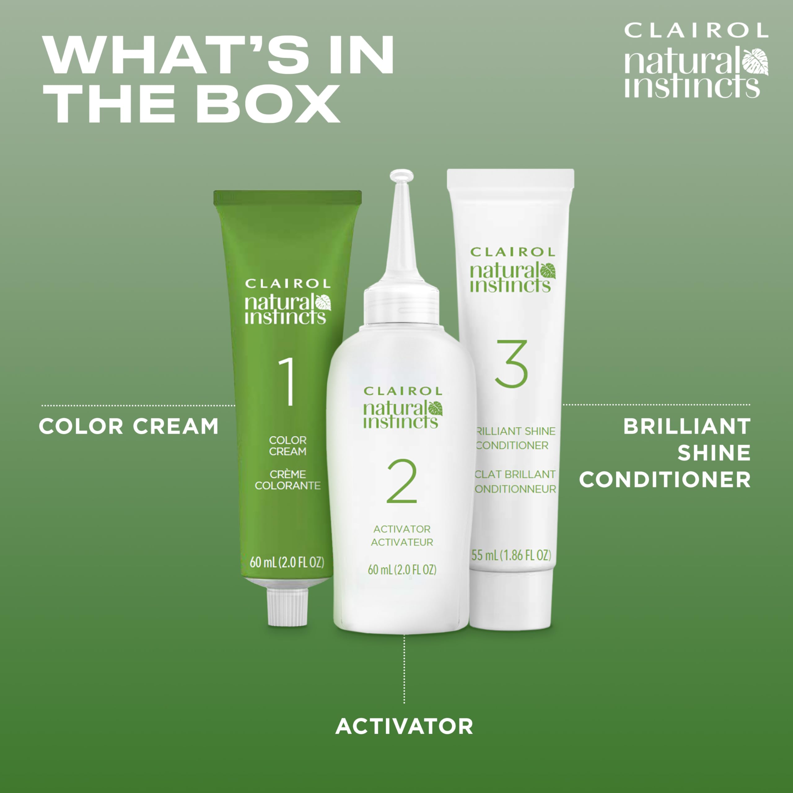 Three-pack box stacked together showing Clairol value and multiple applications