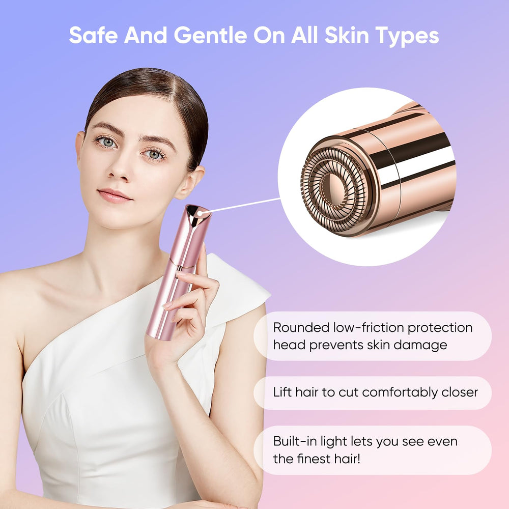 claities removing upper lip hair illustrating gentle painless touch-up benefit