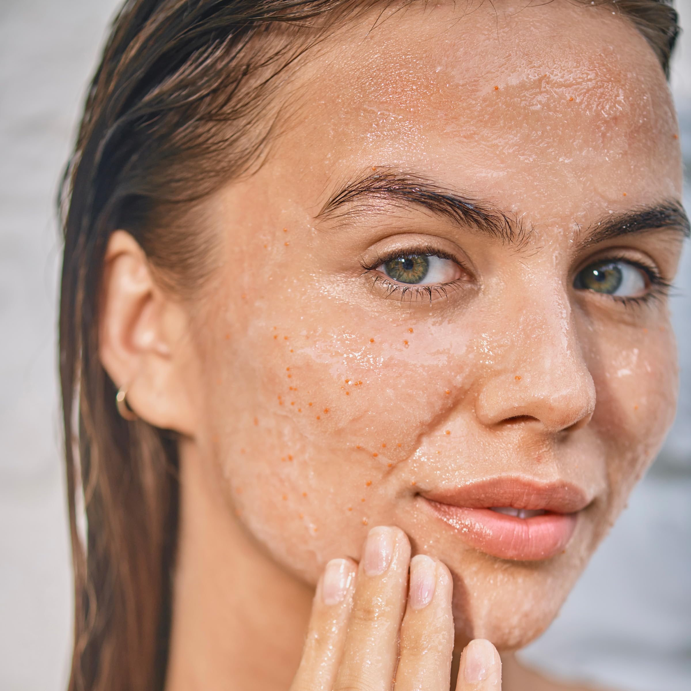 CLARINS cleanser on bathroom counter for routine-ready clean skin benefit