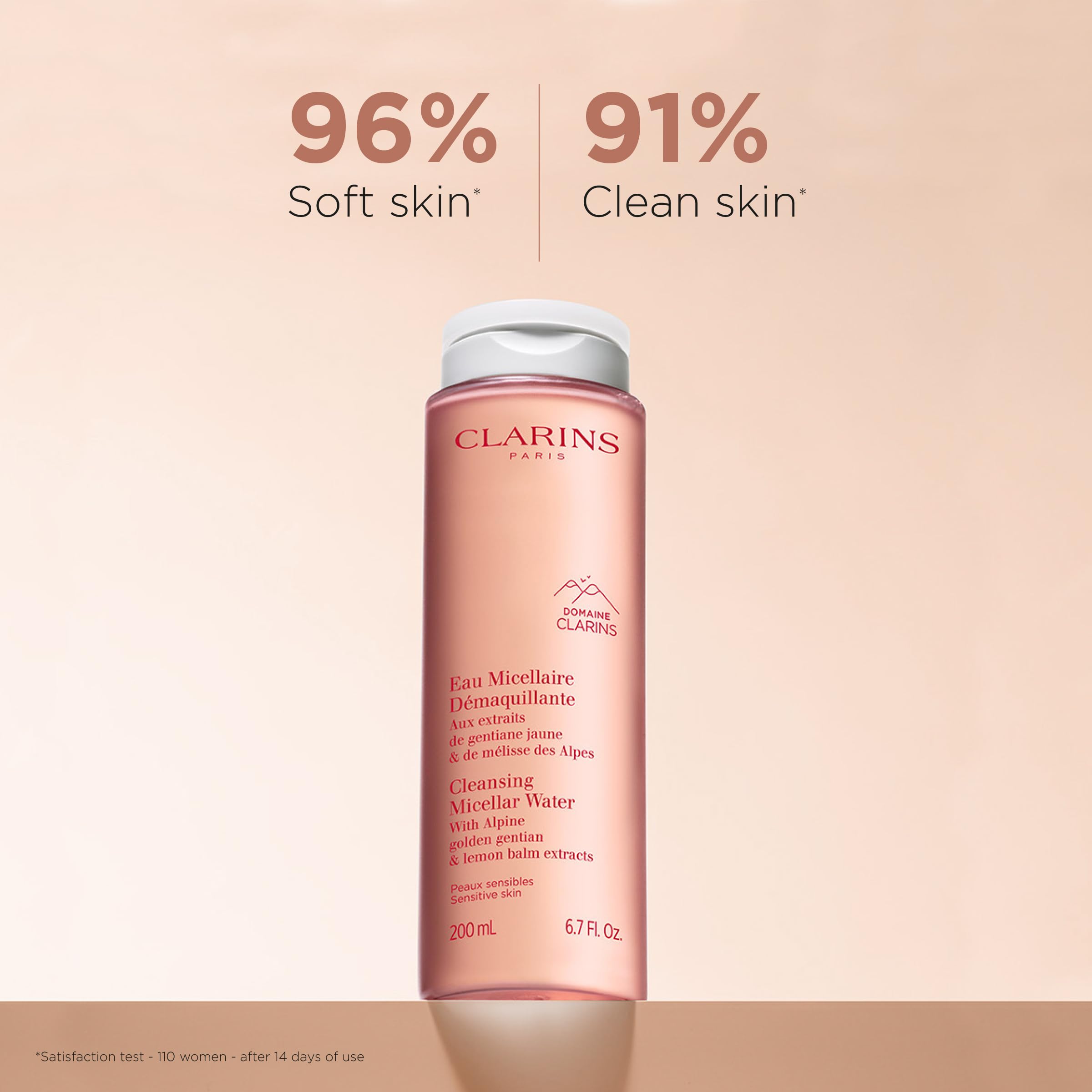Clarins micellar water close-up texture highlighting gentle cleansing
