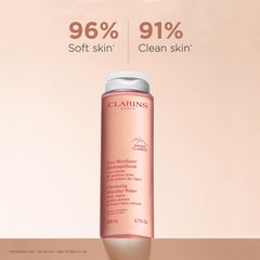 Clarins micellar water close-up texture highlighting gentle cleansing