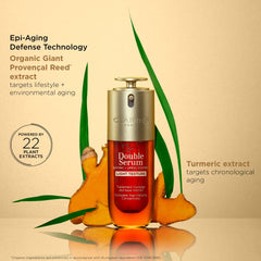 Clarins double serum light two phases mixing illustrating balanced delivery benefit