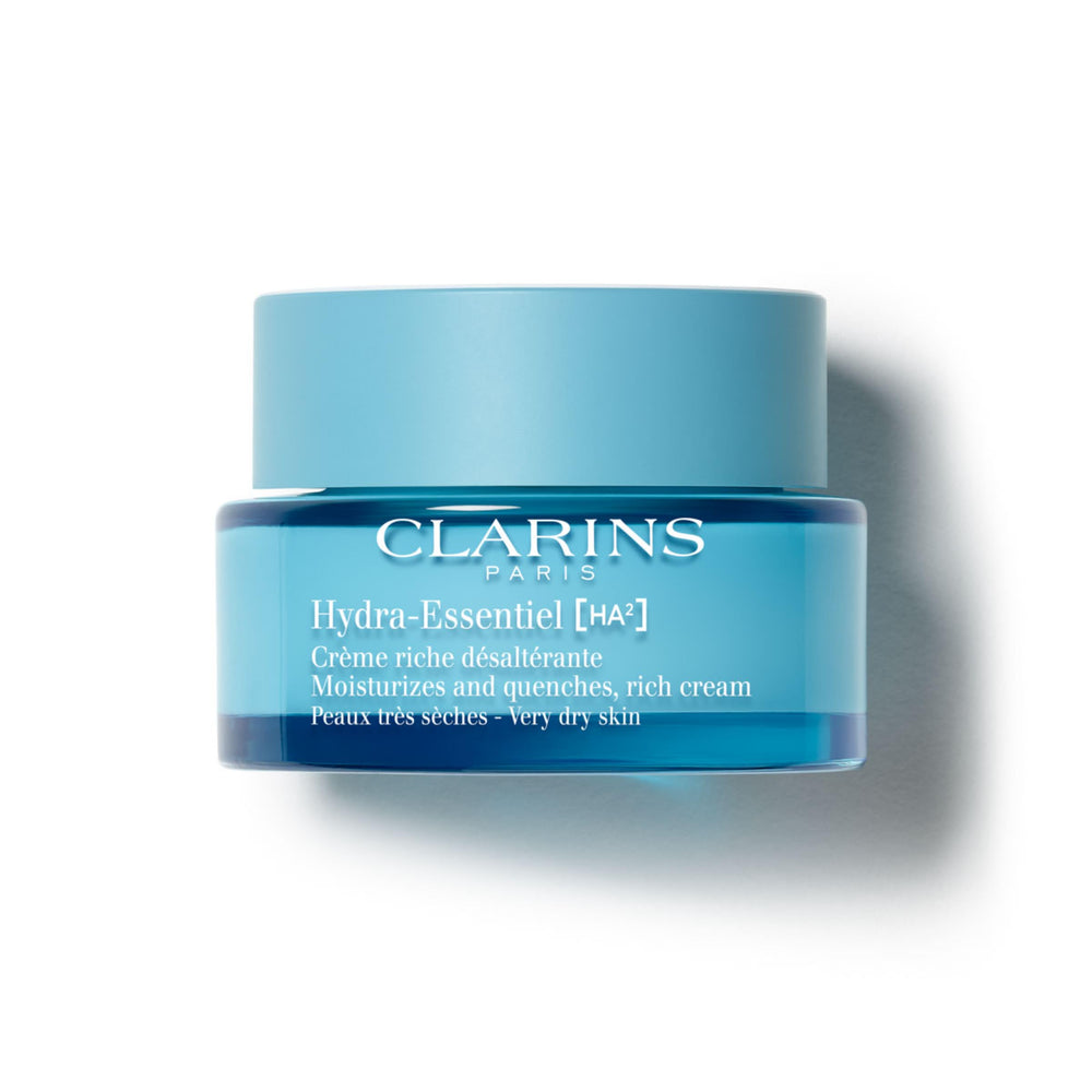 CLARINS front jar showing product packaging and moisturizing benefit
