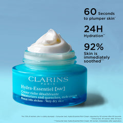 CLARINS cream texture close-up highlighting rich hydrating consistency