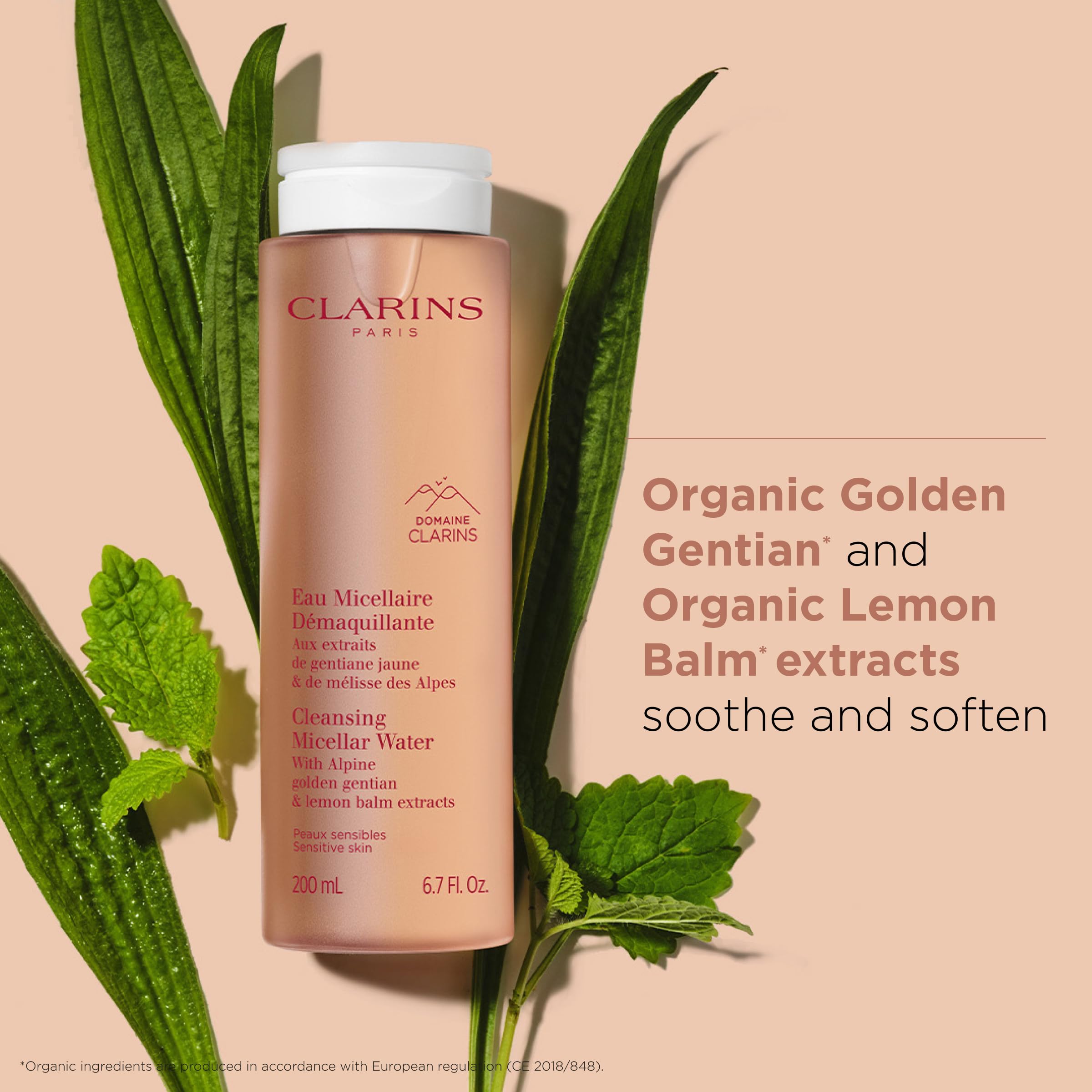 Clarins Moringa and Golden Gentian extracts showcasing purifying benefits