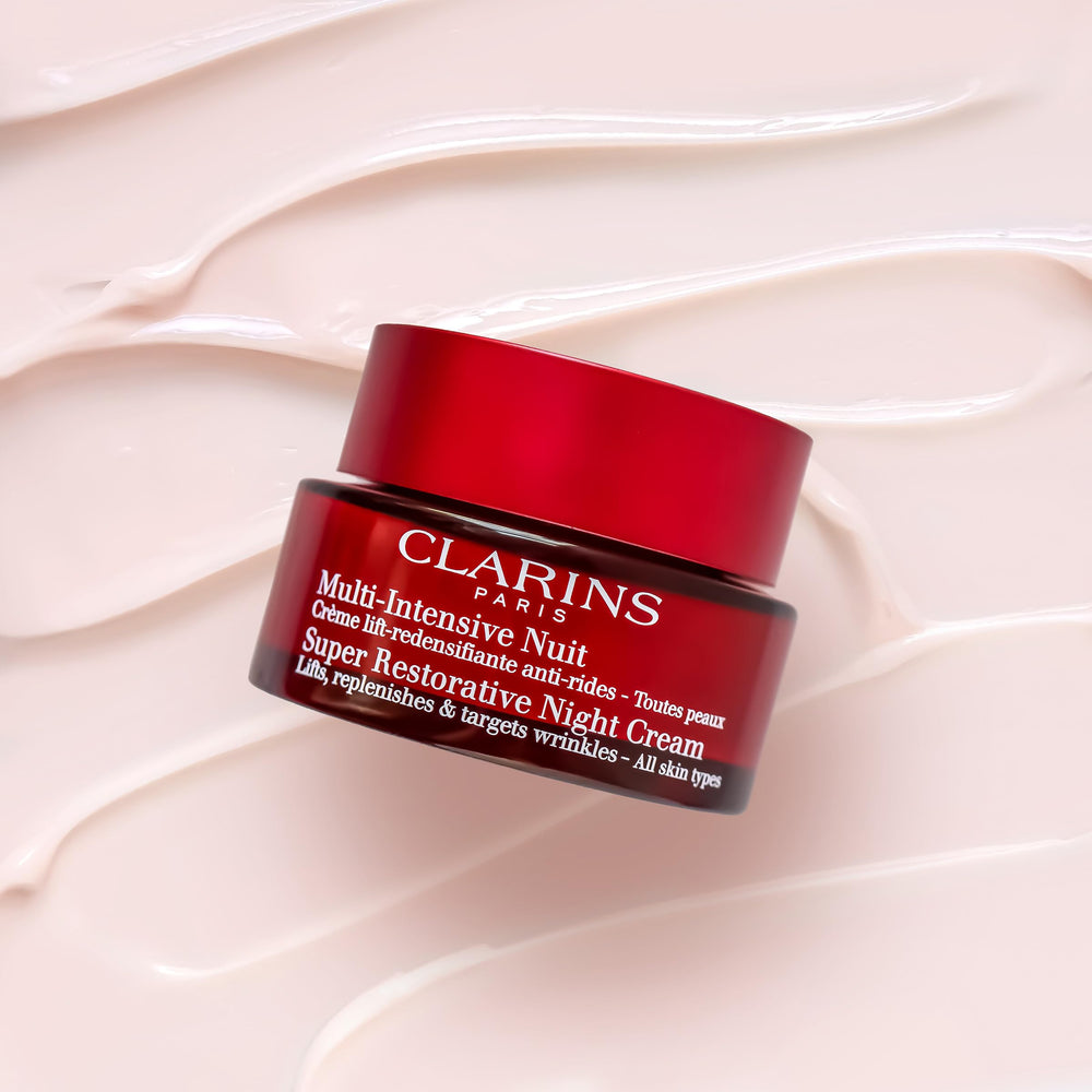 CLARINS jar with outer box showing product labeling and gift-ready presentation