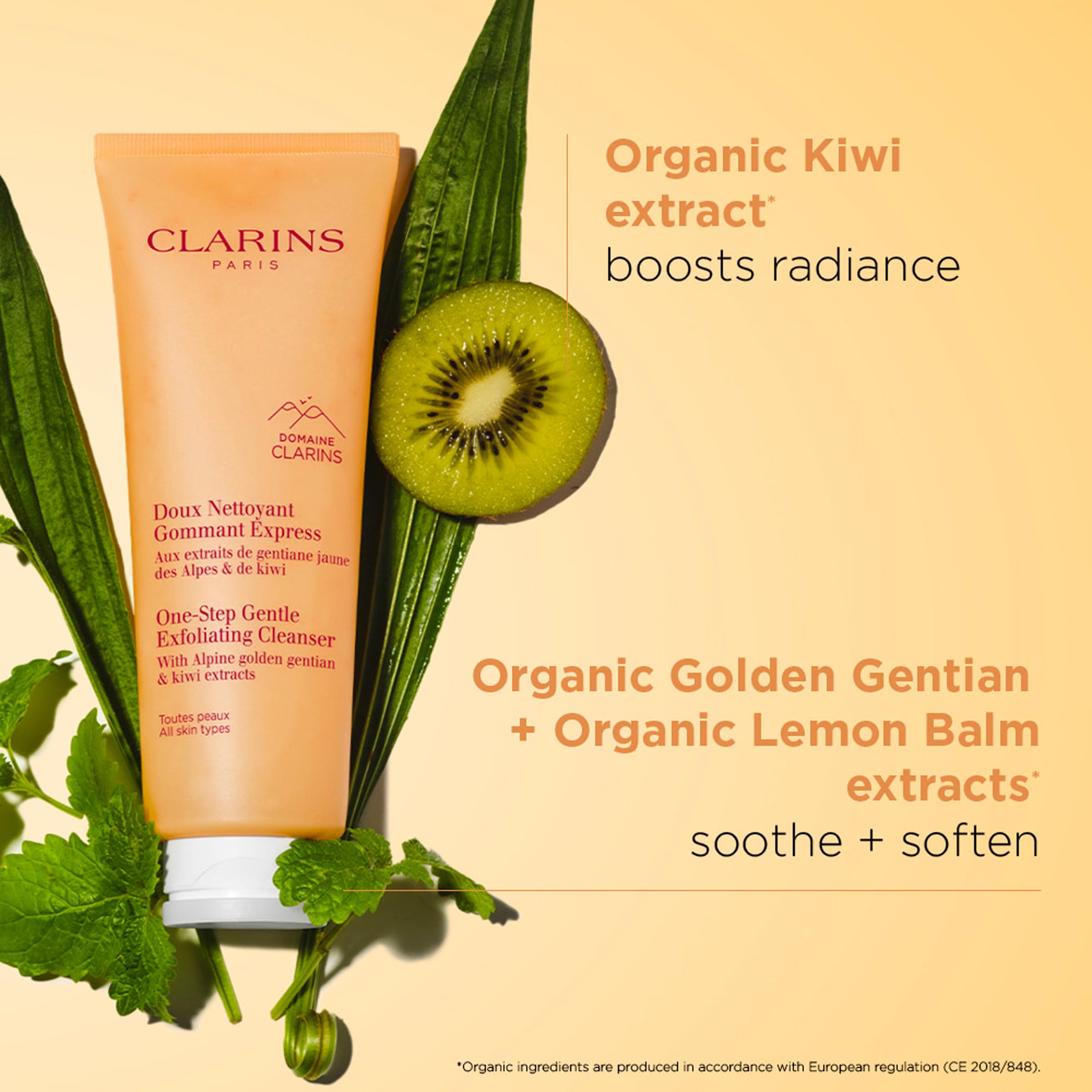 CLARINS creamy lather in hand demonstrating easy application and comfort