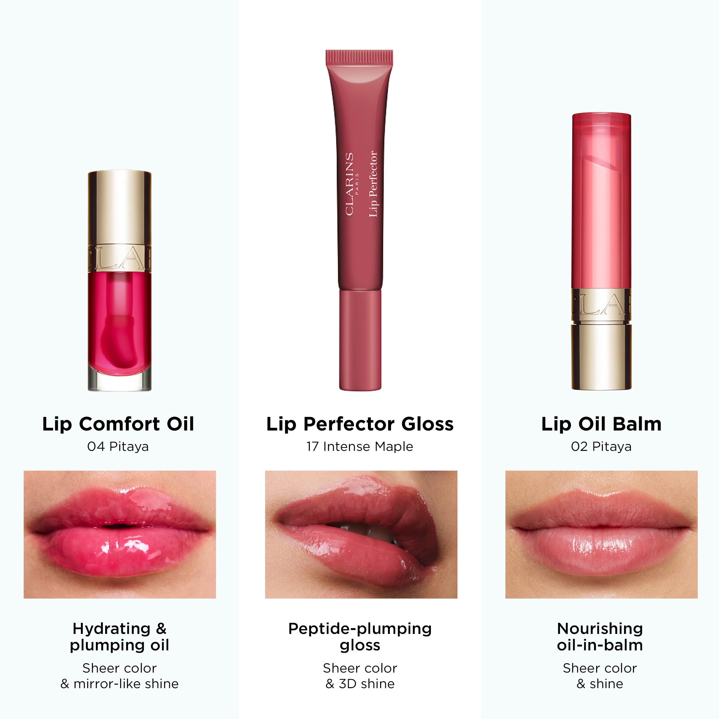 Clarins lip perfector displayed on vanity in lifestyle scene for everyday beauty boost benefit
