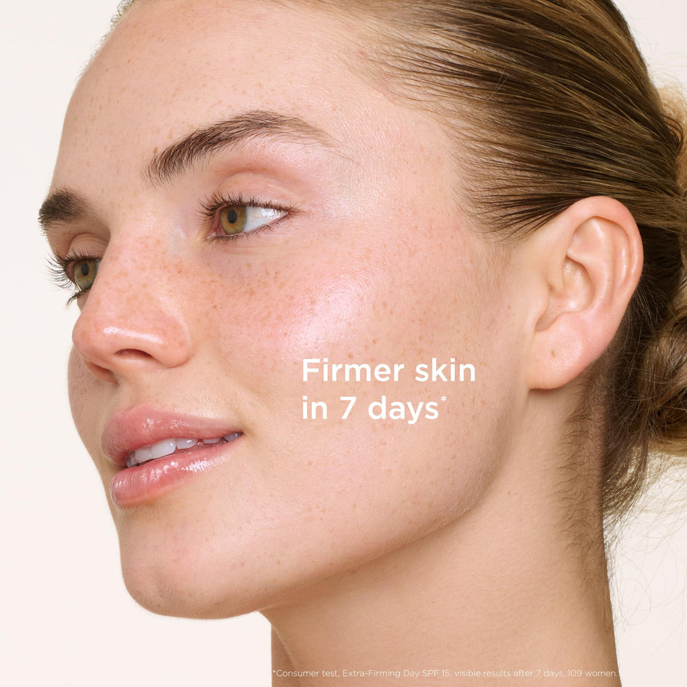 CLARINS moisturizer in hand demonstrating easy morning application