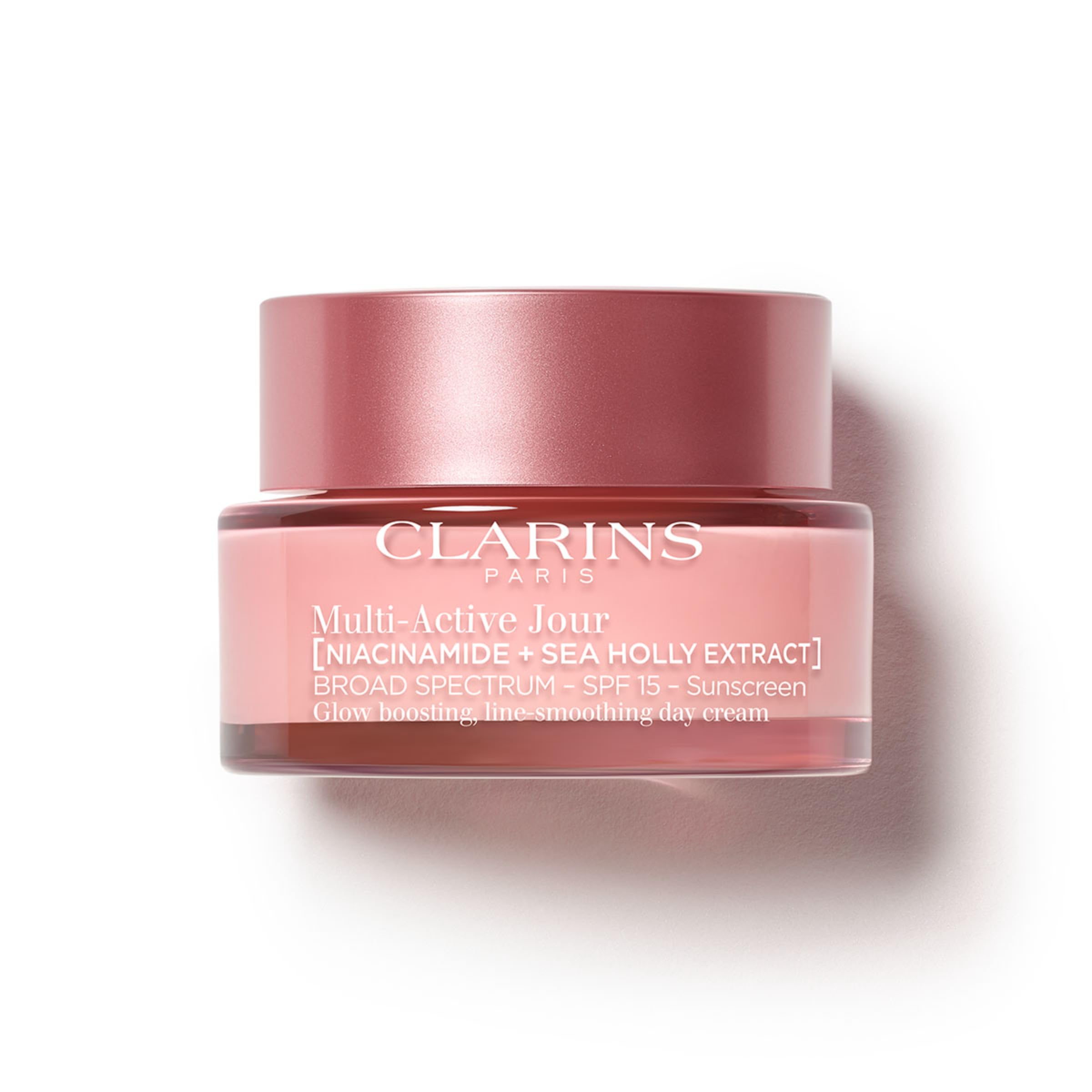 CLARINS front jar showing product and branding for daily smoothing benefit