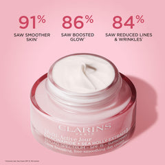 CLARINS close-up of cream texture showing lightweight finish for quick absorption