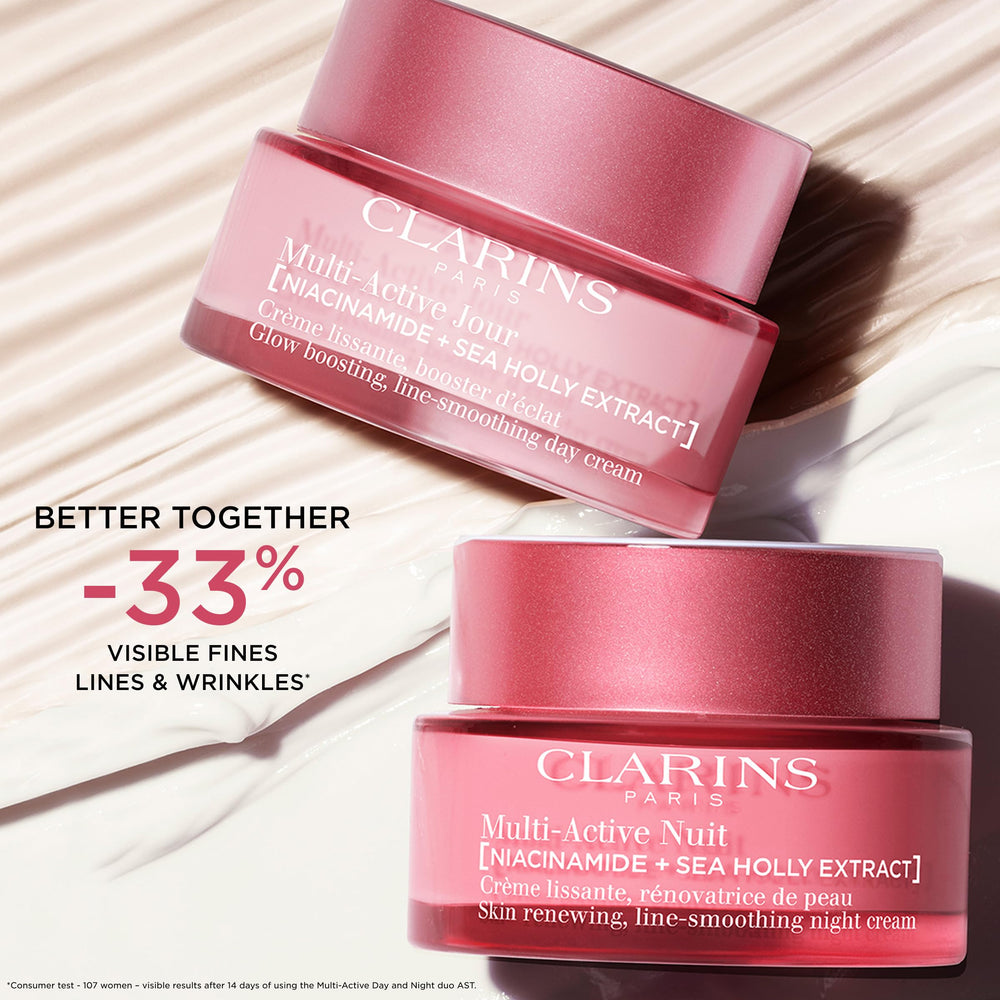 CLARINS open jar with clear label to show product information and usability