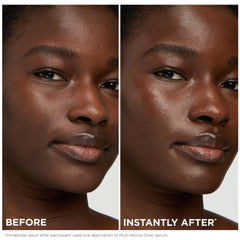 Clarins shaken bottle showing blended two-phase formula delivering fresh actives