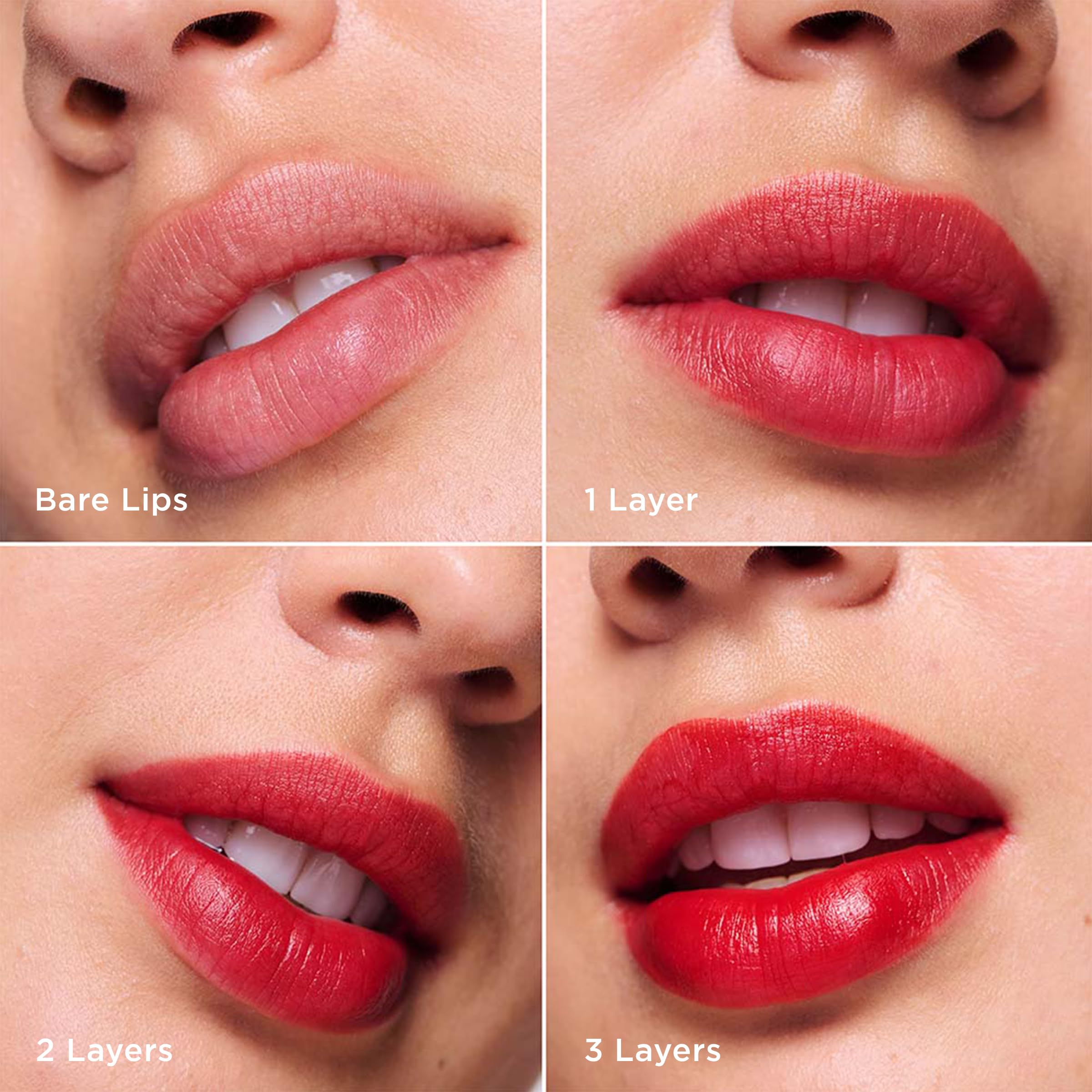 CLARINS lips before and after showing hydration and visible color transformation