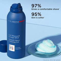 CLARINS gel being dispensed from bottle illustrating easy pump use and control