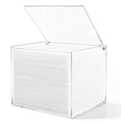 ClarityCraze front view of acrylic towel holder showing neat organization and quick access