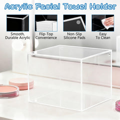 ClarityCraze top open demonstrating easy one-handed towel removal for convenience