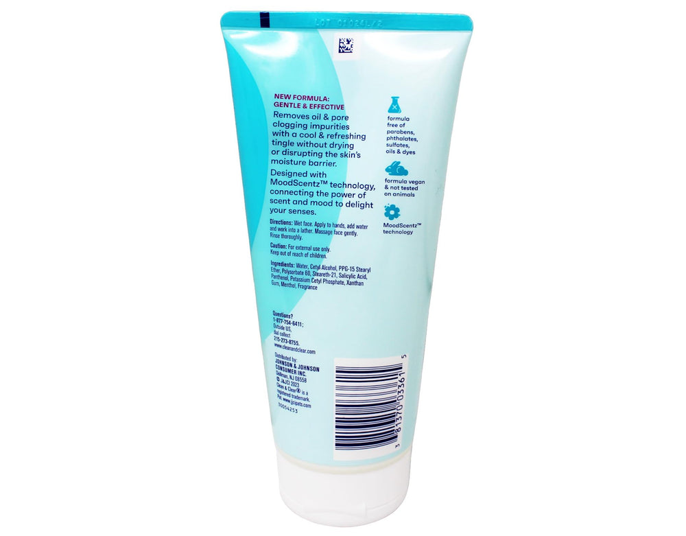Clean & Clear tube in hand to show 6.5 oz scale and easy dispensing for everyday use