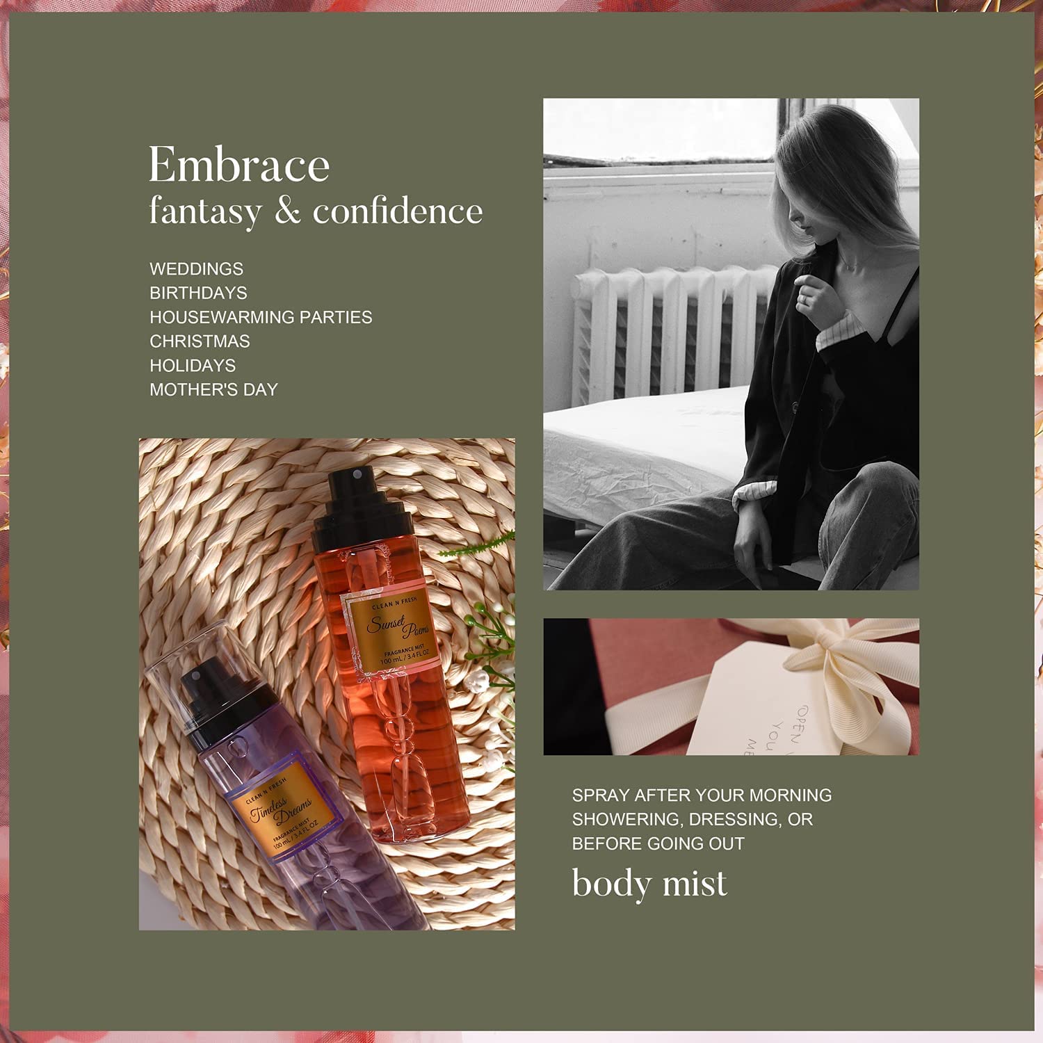 Clean-n-Fresh bottles in hand showing 3.4 fl oz travel-friendly size