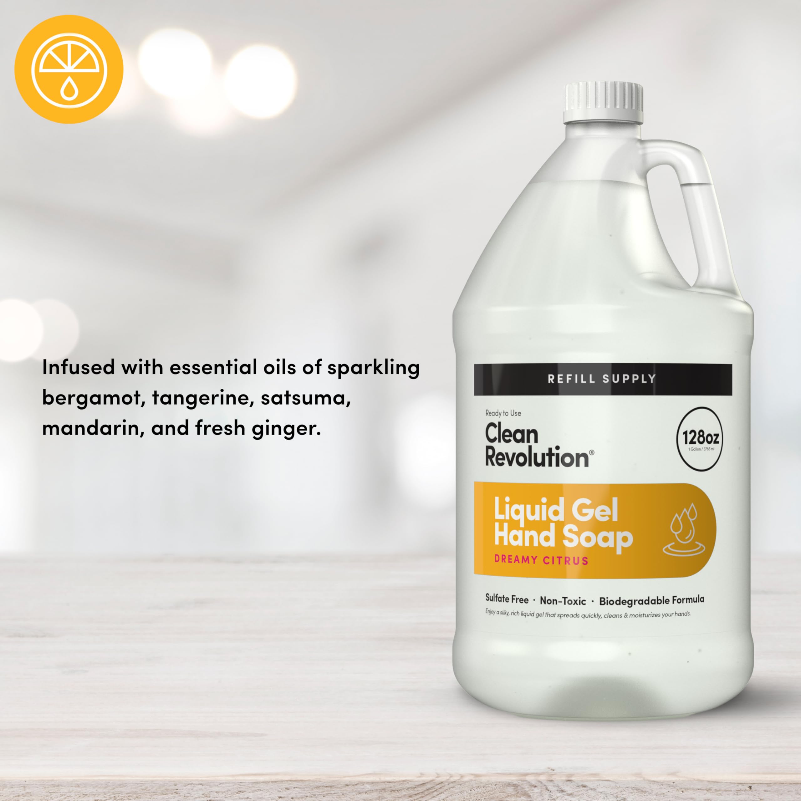 Clean Revolution gel lather close-up demonstrating silky moisturizing foam