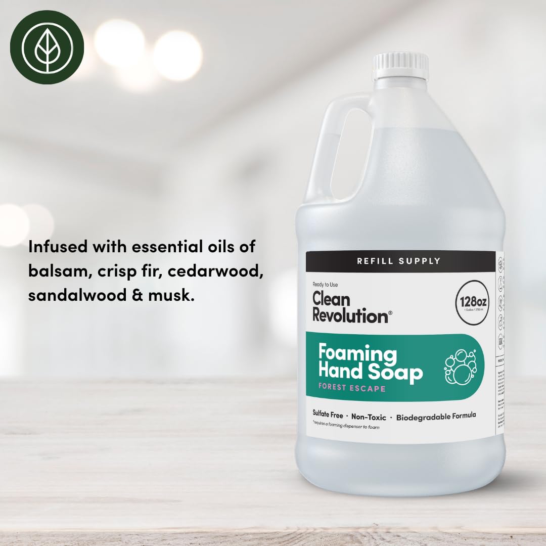 Clean Revolution label close-up highlighting ingredients and eco benefits