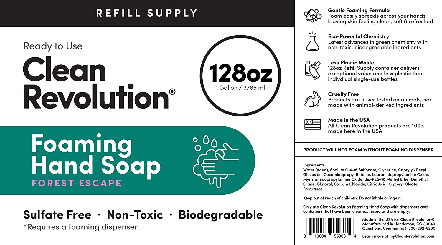 Close-up of Clean Revolution foam texture illustrating rich, silky lather