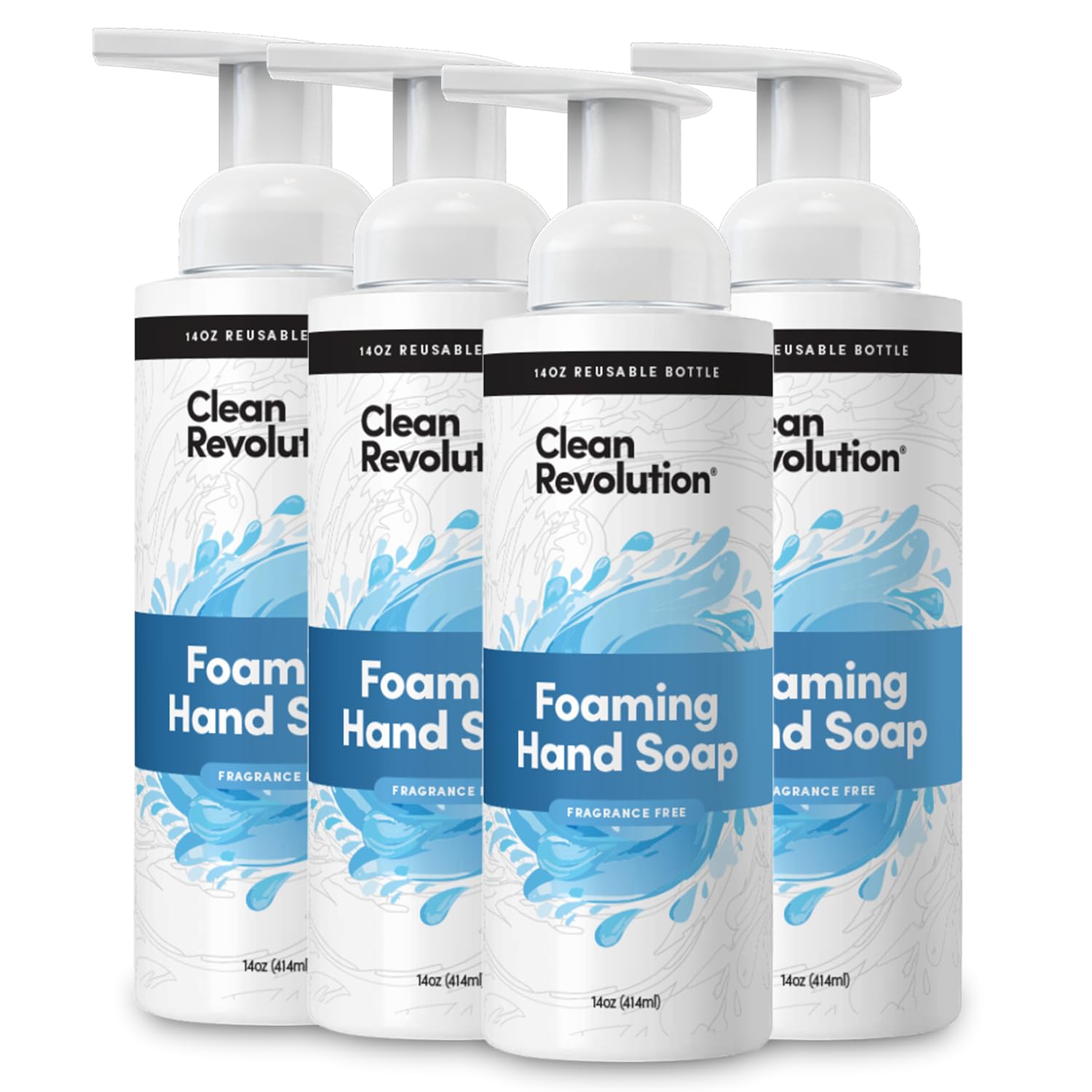 Clean Revolution front label showing product information and unscented benefit