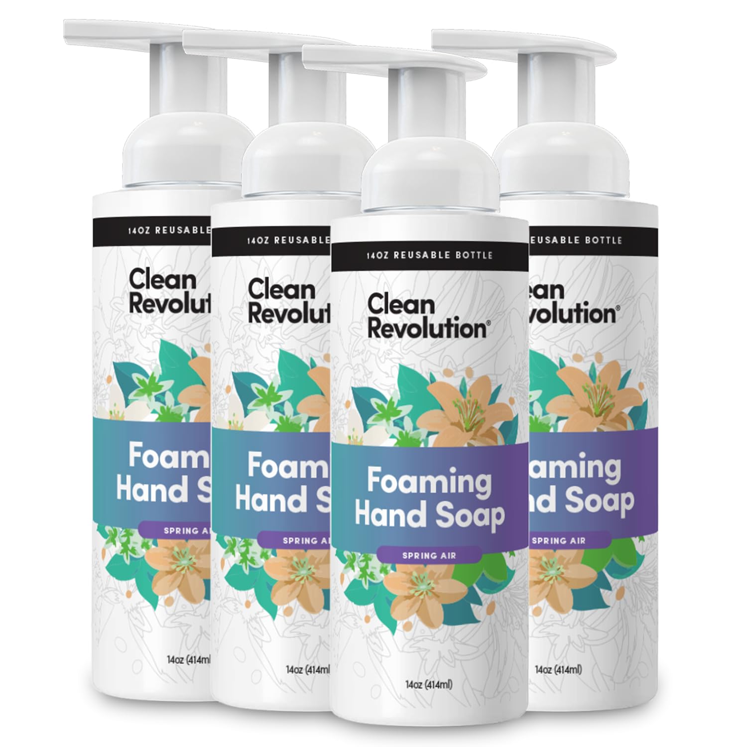 Clean Revolution front packaging Spring Air showing bottle and scent