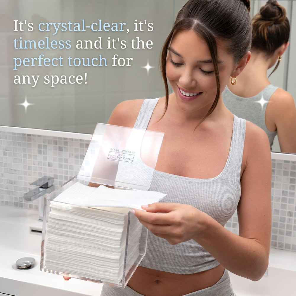 CLEAN SKIN CLUB close-up of acrylic edges showing smooth finish and durability benefit