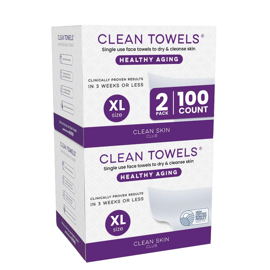 Clean Skin Club front packaging showing 50-count pouch and benefits