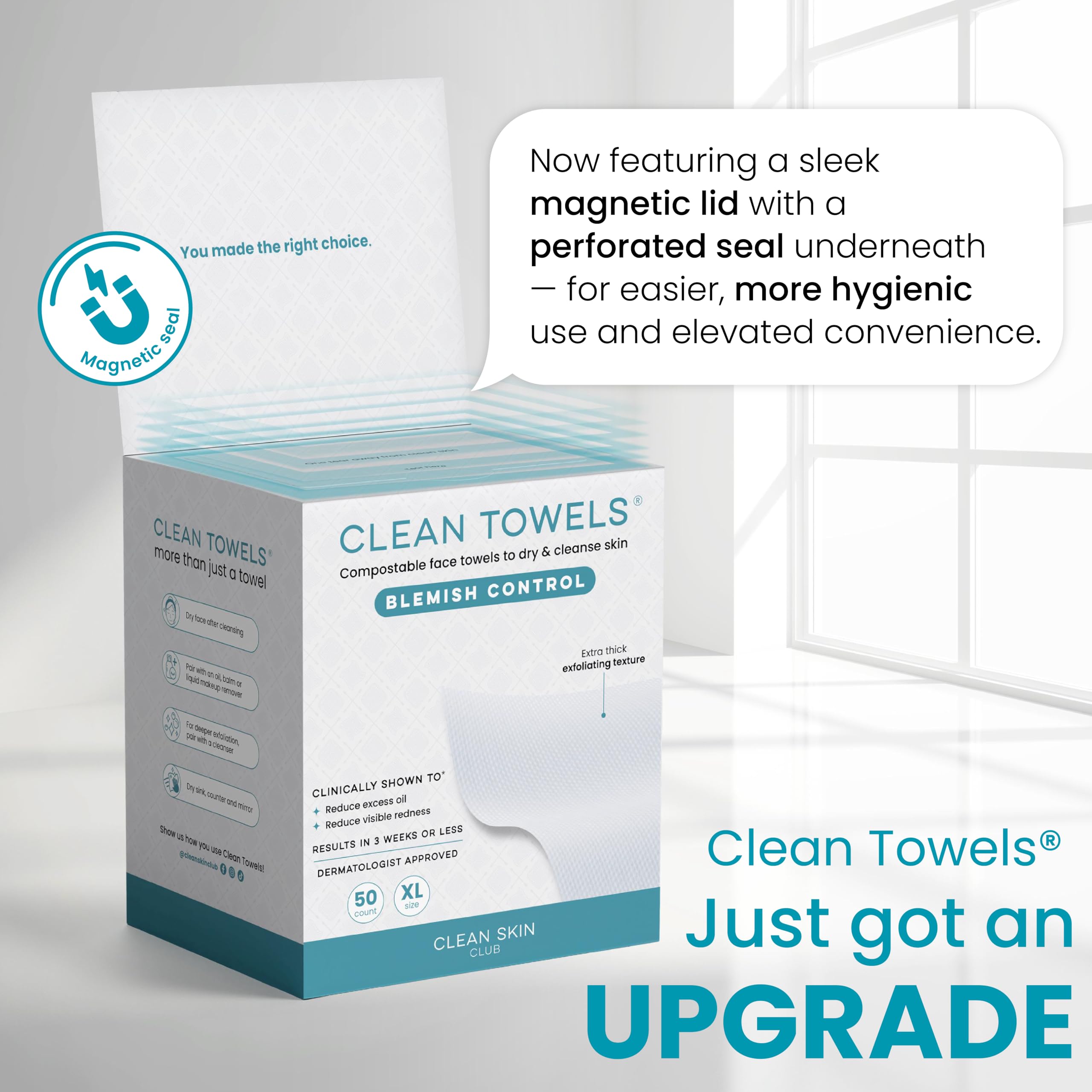 CLEAN SKIN CLUB towel inside gym bag for post-workout oil and residue removal