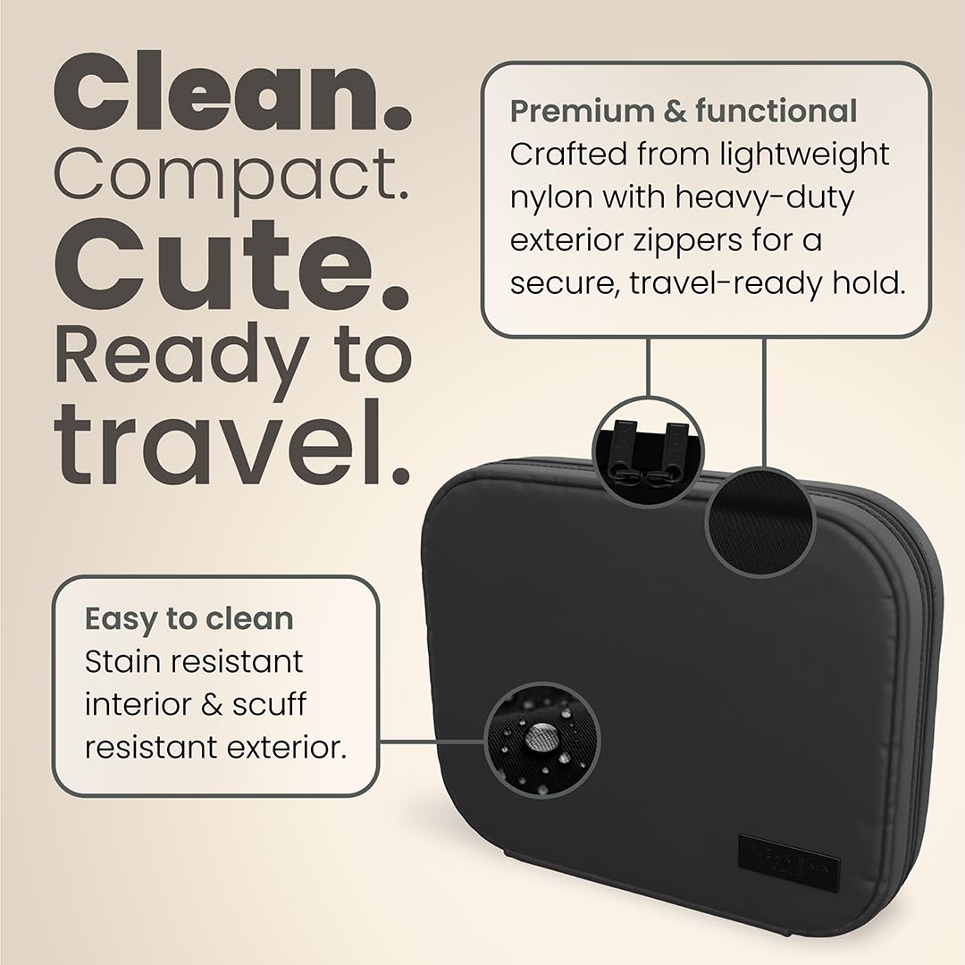 CLEAN SKIN CLUB pouch nylon texture close-up showing durable lightweight fabric