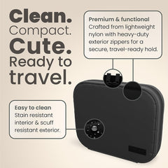 CLEAN SKIN CLUB pouch nylon texture close-up showing durable lightweight fabric