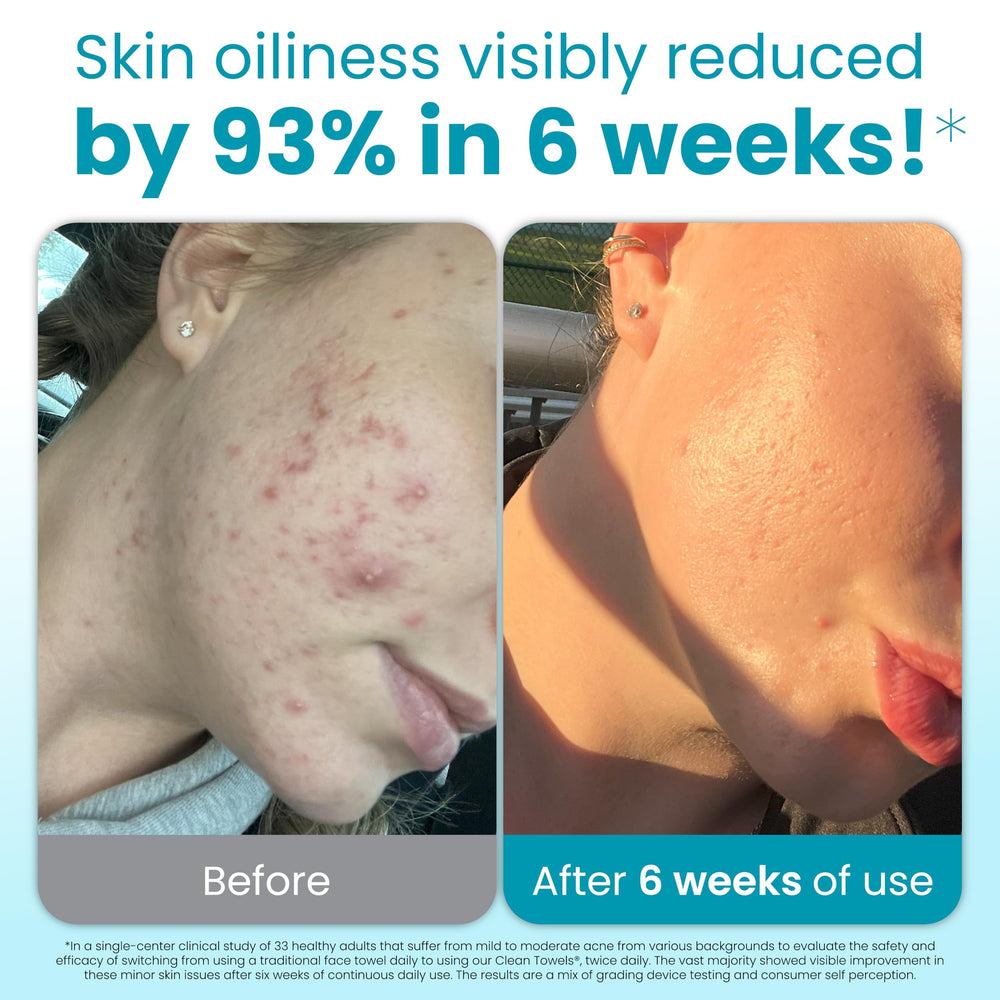 CLEAN SKIN CLUB close-up of raised-dot texture providing controlled exfoliation