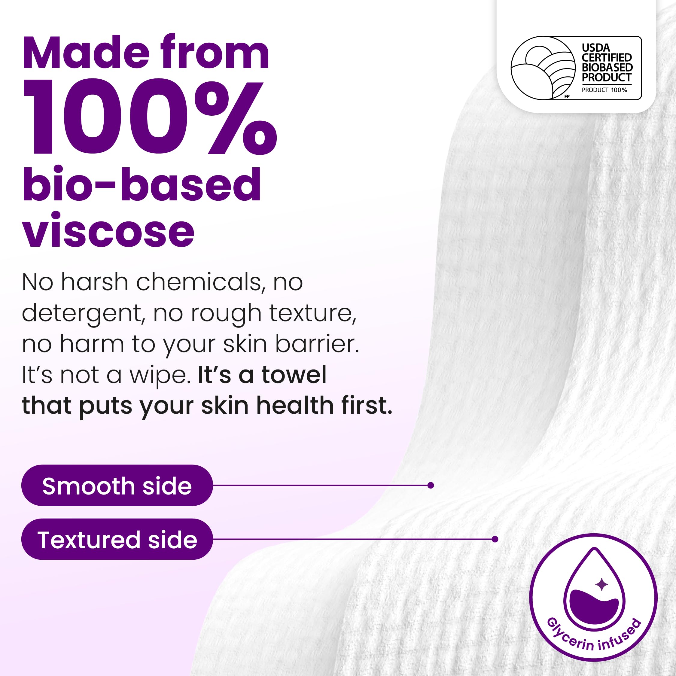 Clean Skin Club towel edge fiber detail emphasizing gentle finish
