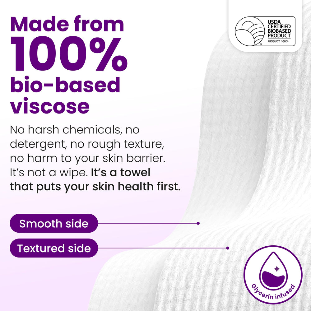 CLEAN SKIN CLUB towel removing makeup gently without tugging
