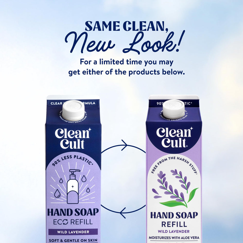 Cleancult label ingredient list close-up highlighting aloe and lavender