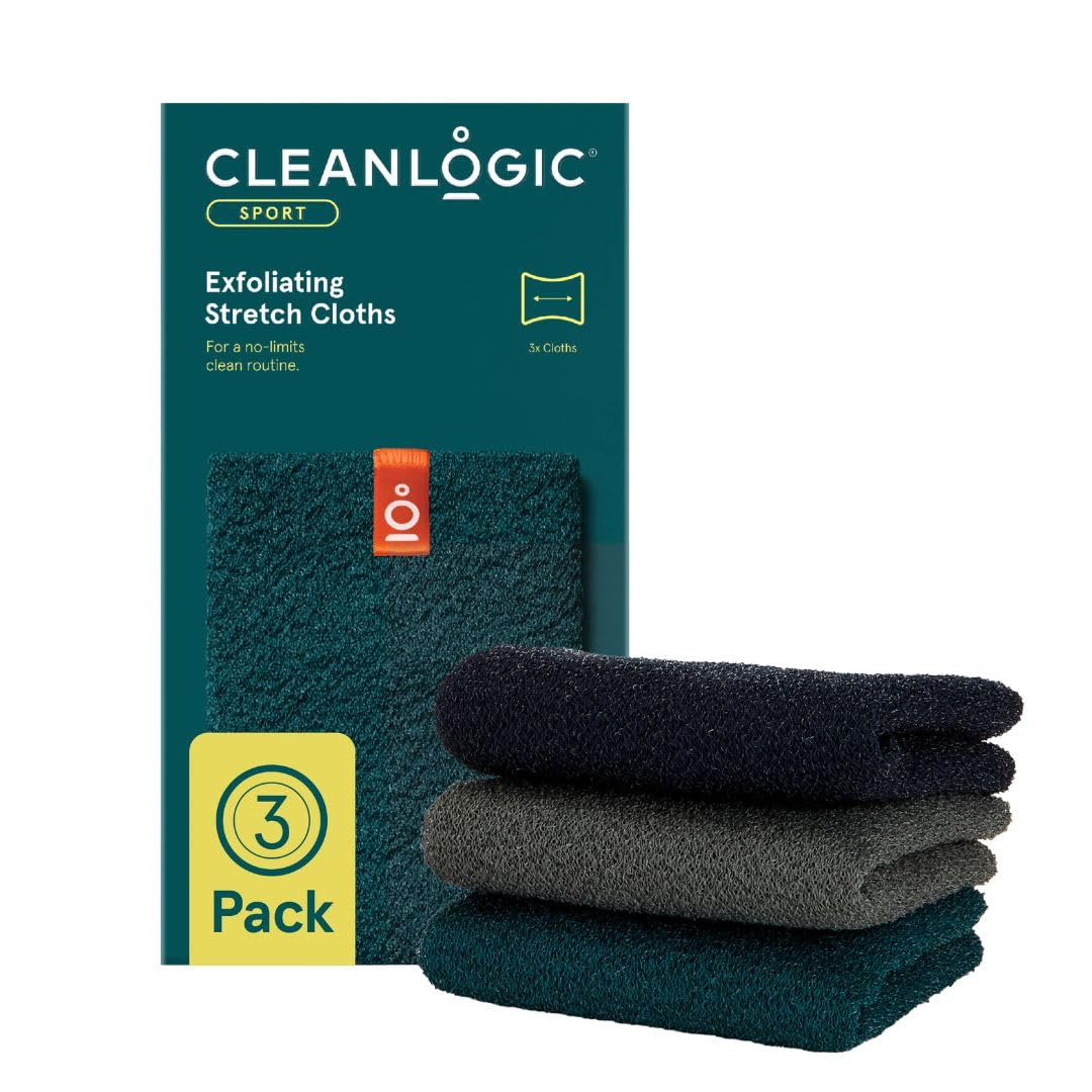 Cleanlogic front packaging showing 3-count cloths and durable design benefit